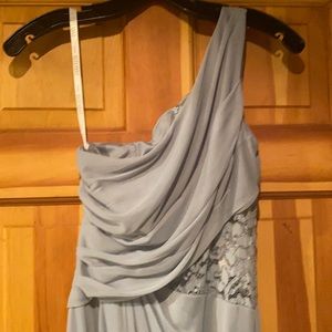 Dusty Blue David’s Bridal Bridesmaids Dress